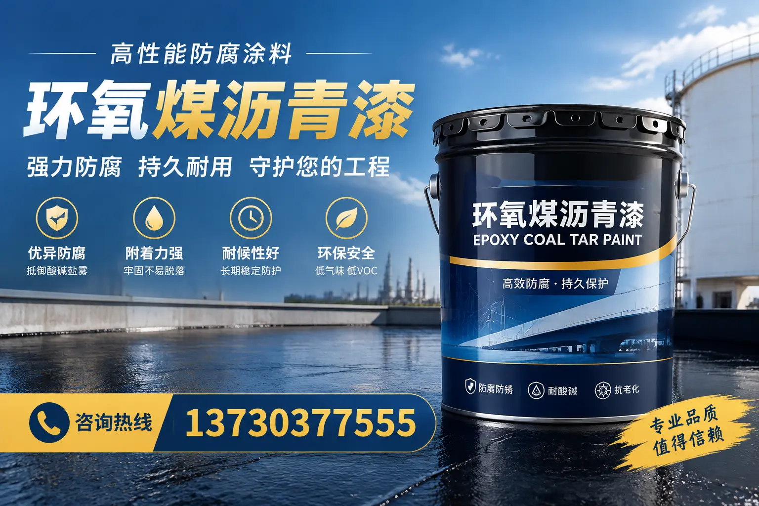 环氧煤沥青漆的耐久性分析，适合伊犁的使用场景